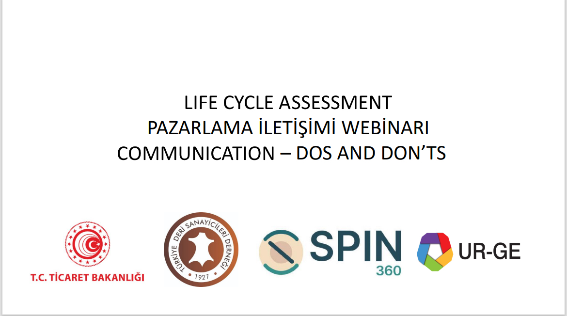 URGE projemizin Life Cycle Assessment (LCA) danışmanlık faaliyeti kapsamında Spin360 firması iş birliğinde çevrim içi eğitim düzenlendi.