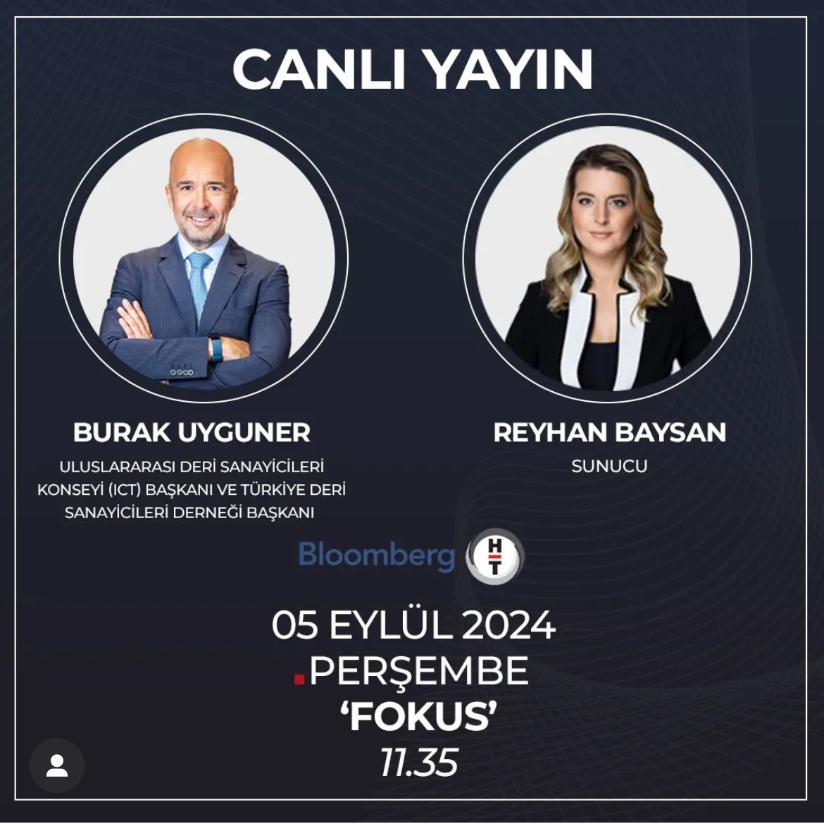 TDSD Başkanı Sayın Burak Uyguner Bloomberg HT’de yayınlanacak İş Dünyası programında Didem Arslanoğlu