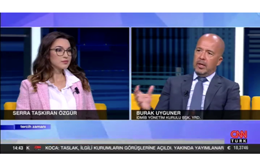 TDSD Başkanı Sayın B. Burak Uyguner CNN Türk'te Serra Taşkıran'ın konuğu