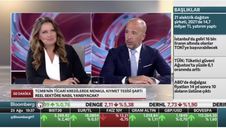 TDSD Başkanı Burak Uyguner Bloomberg HT 'de