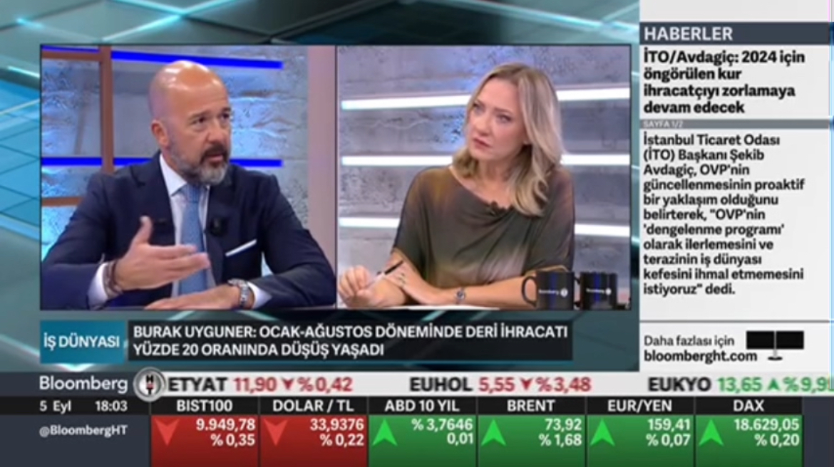 TDSD Başkanı Sayın Burak Uyguner Bloomberg HT'de